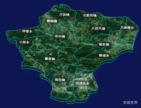 threejs保定市蠡县地图3d地图CSS3D标签